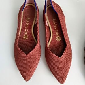 Rothy's pointed toe flats 7.5 in copper